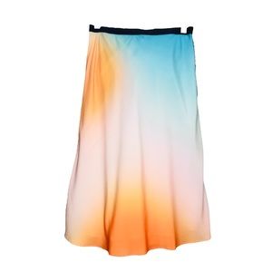 Crosby Slip Skirt Nosara Sunset Flowy Ombre Watercolor Blue Pink Orange XL NWT